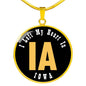 Heart In Iowa - 18k Gold Finished Luxury Necklace