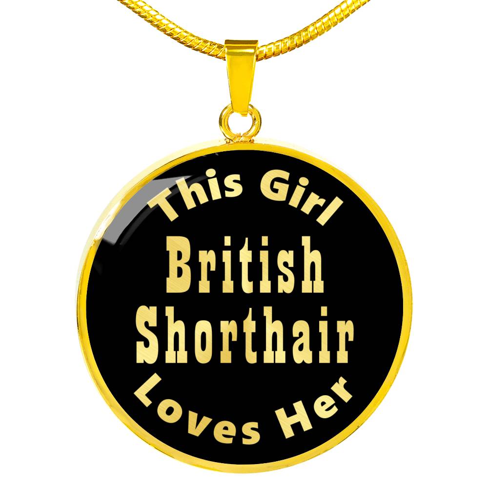 British Shorthair - 18k Gold Finished Luxury Necklace