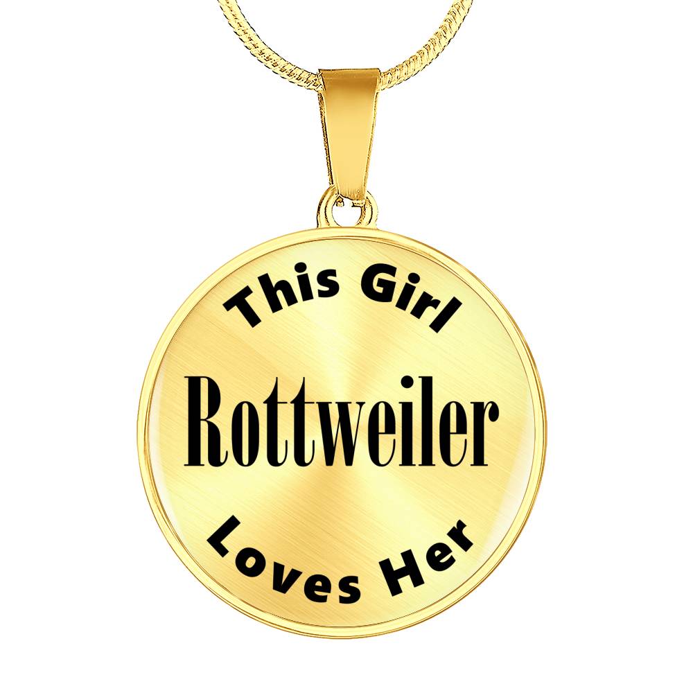 Rottweiler - 18k Gold Finished Luxury Necklace
