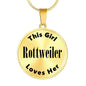 Rottweiler - 18k Gold Finished Luxury Necklace