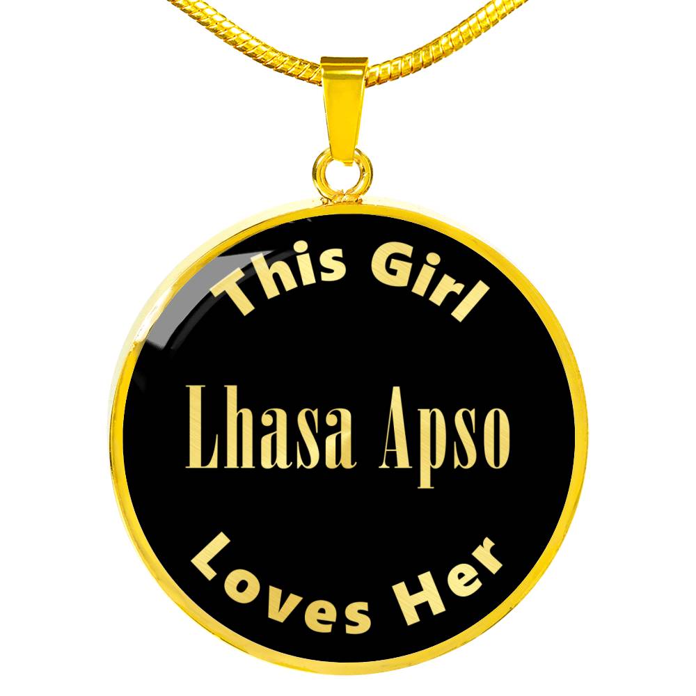 Lhasa Apso v2 - 18k Gold Finished Luxury Necklace