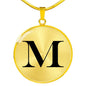 Initial M v1a - 18k Gold Finished Luxury Necklace