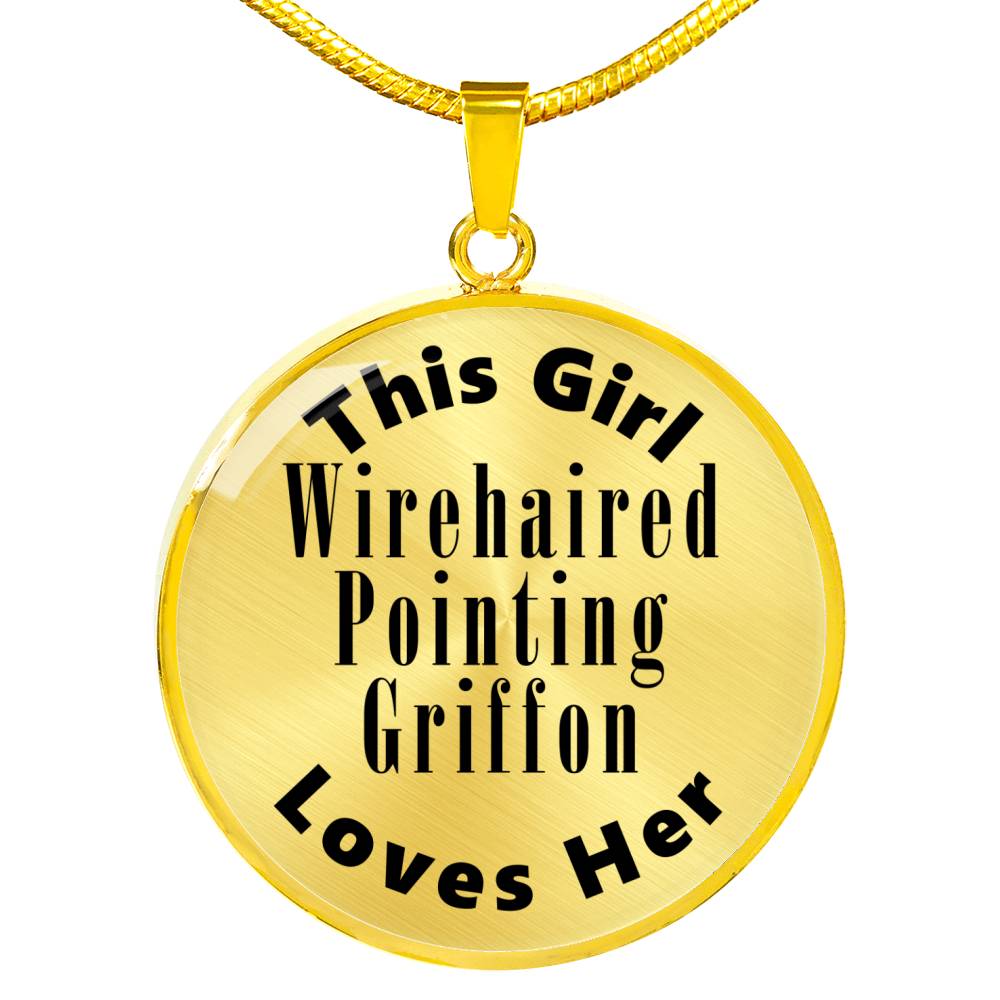 Wirehaired Pointing Griffon - 18k Gold Finished Luxury Necklace