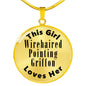 Wirehaired Pointing Griffon - 18k Gold Finished Luxury Necklace