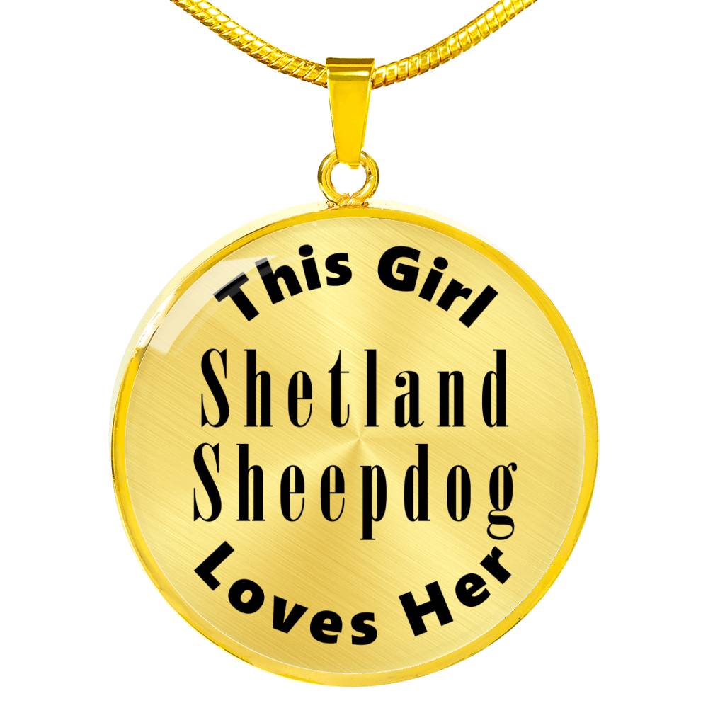 Shetland Sheepdog v2 - 18k Gold Finished Luxury Necklace