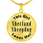 Shetland Sheepdog v2 - 18k Gold Finished Luxury Necklace