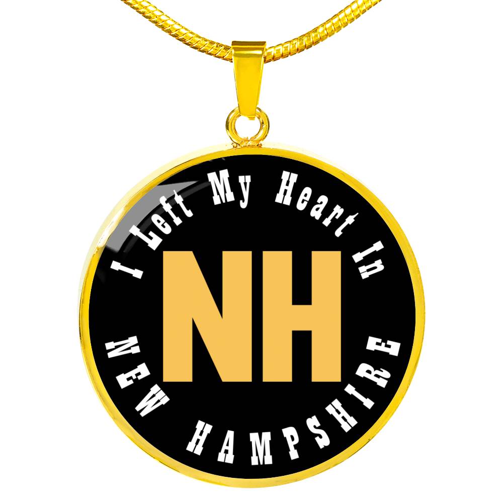 Heart In New Hampshire - 18k Gold Finished Luxury Necklace
