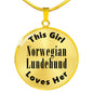 Norwegian Lundehund - 18k Gold Finished Luxury Necklace