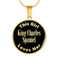 King Charles Spaniel v1 - 18k Gold Finished Luxury Necklace