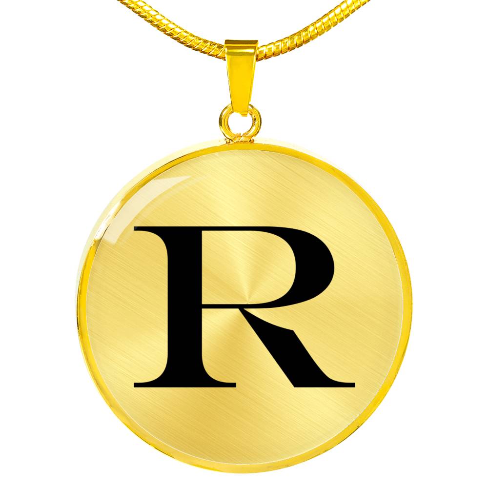 Initial R v1a - 18k Gold Finished Luxury Necklace
