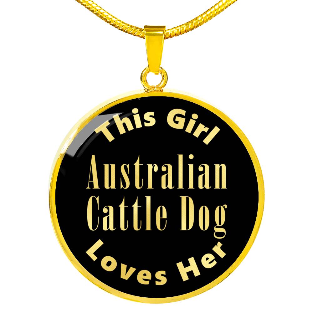 Australian Cattle Dog v2 - 18k Gold Finished Luxury Necklace