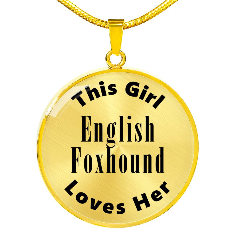 English Foxhound - 18k Gold Finished Luxury Necklace