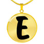 Initial E v1b - 18k Gold Finished Luxury Necklace