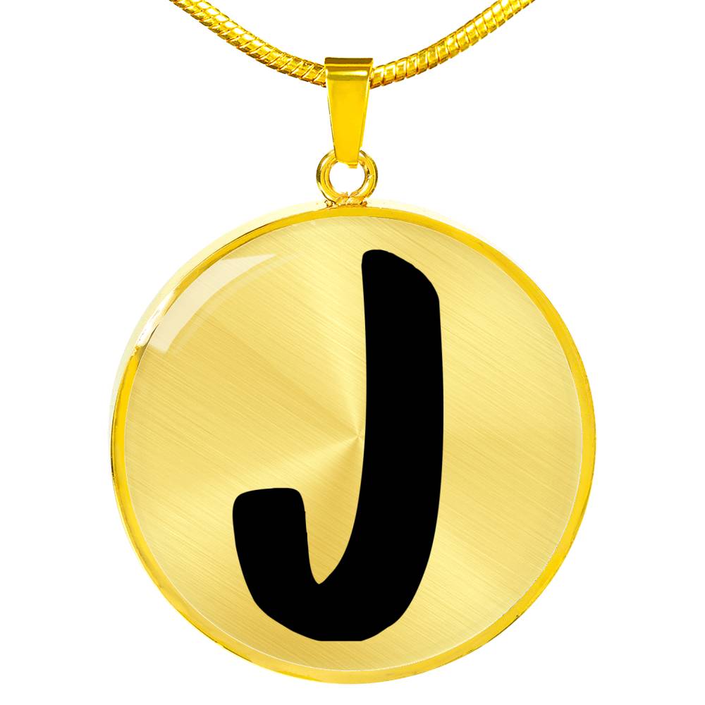 Initial J v1b - 18k Gold Finished Luxury Necklace