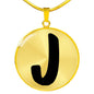 Initial J v1b - 18k Gold Finished Luxury Necklace