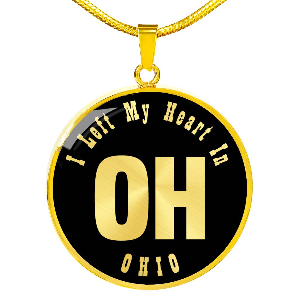 Heart In Ohio v02 - 18k Gold Finished Luxury Necklace
