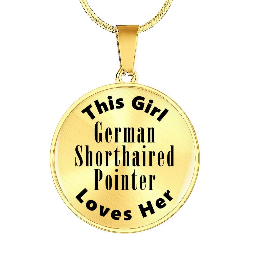 German Shorthaired Pointer v2 - 18k Gold Finished Luxury Necklace