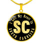 Heart In South Carolina v02 - 18k Gold Finished Luxury Necklace