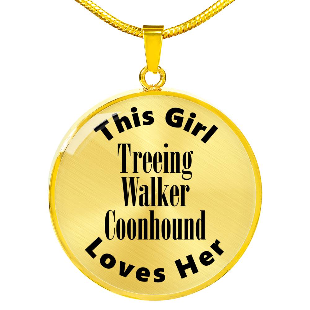 Treeing Walker Coonhound - 18k Gold Finished Luxury Necklace