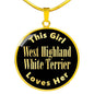 West Highland White Terrier v2 - 18k Gold Finished Luxury Necklace