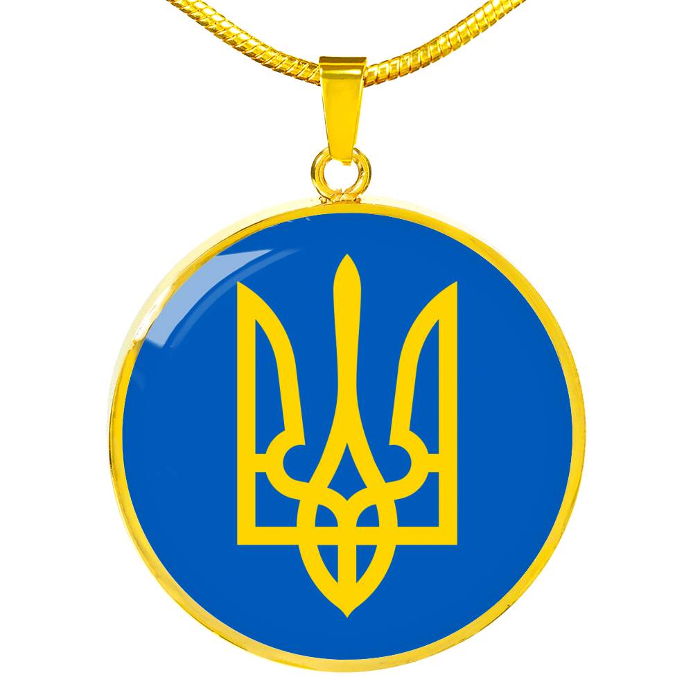 Tryzub (Yellow) - 18k Gold Finished Luxury Necklace