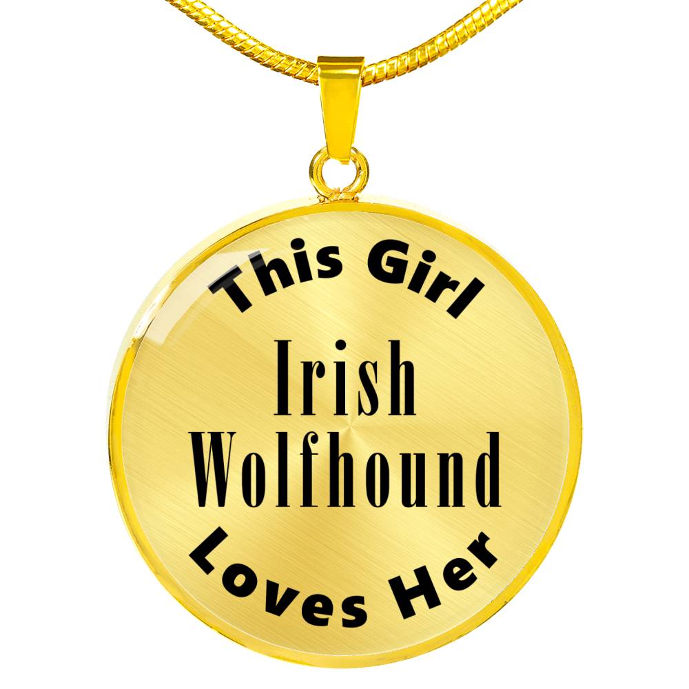 Irish Wolfhound - 18k Gold Finished Luxury Necklace