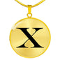Initial X v1a - 18k Gold Finished Luxury Necklace