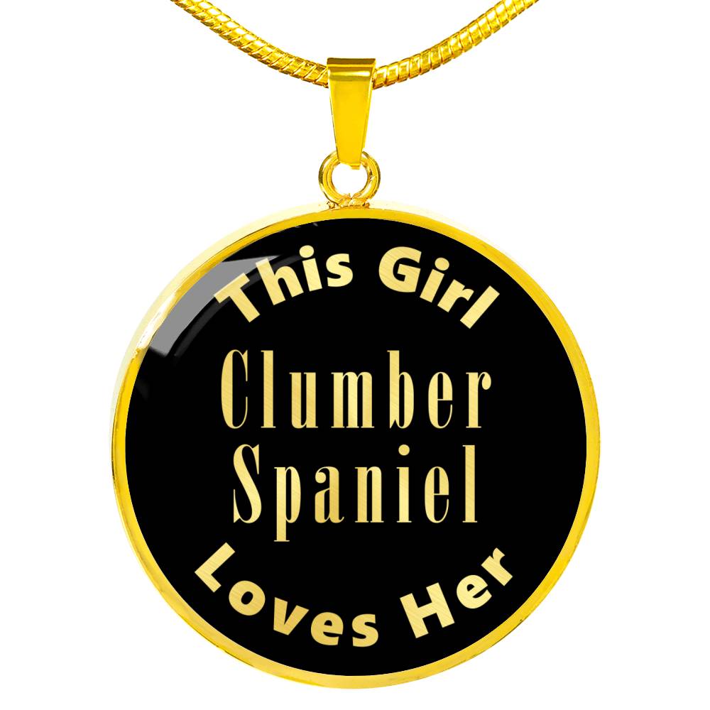 Clumber Spaniel v2 - 18k Gold Finished Luxury Necklace