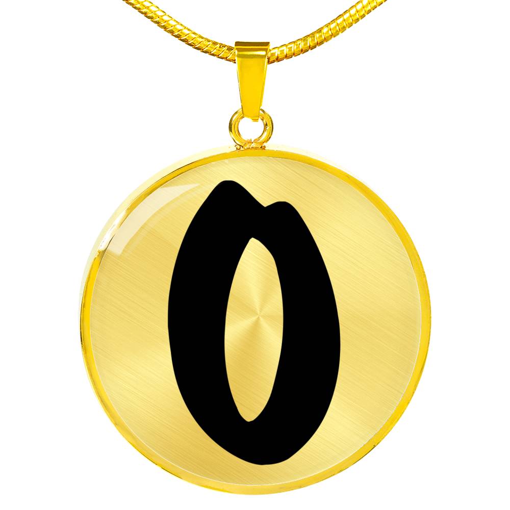 Initial O v1b - 18k Gold Finished Luxury Necklace