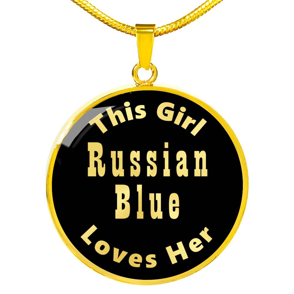 Russian Blue v2 - 18k Gold Finished Luxury Necklace