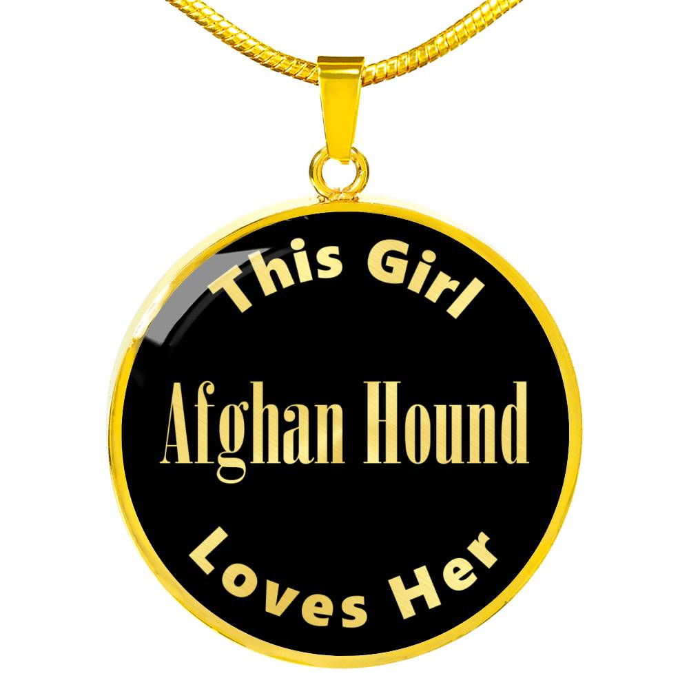 Afghan Hound v2 - 18k Gold Finished Luxury Necklace