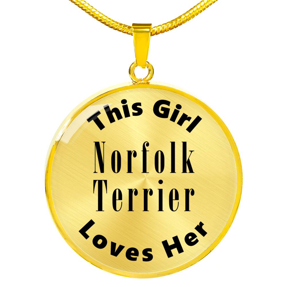 Norfolk Terrier - 18k Gold Finished Luxury Necklace