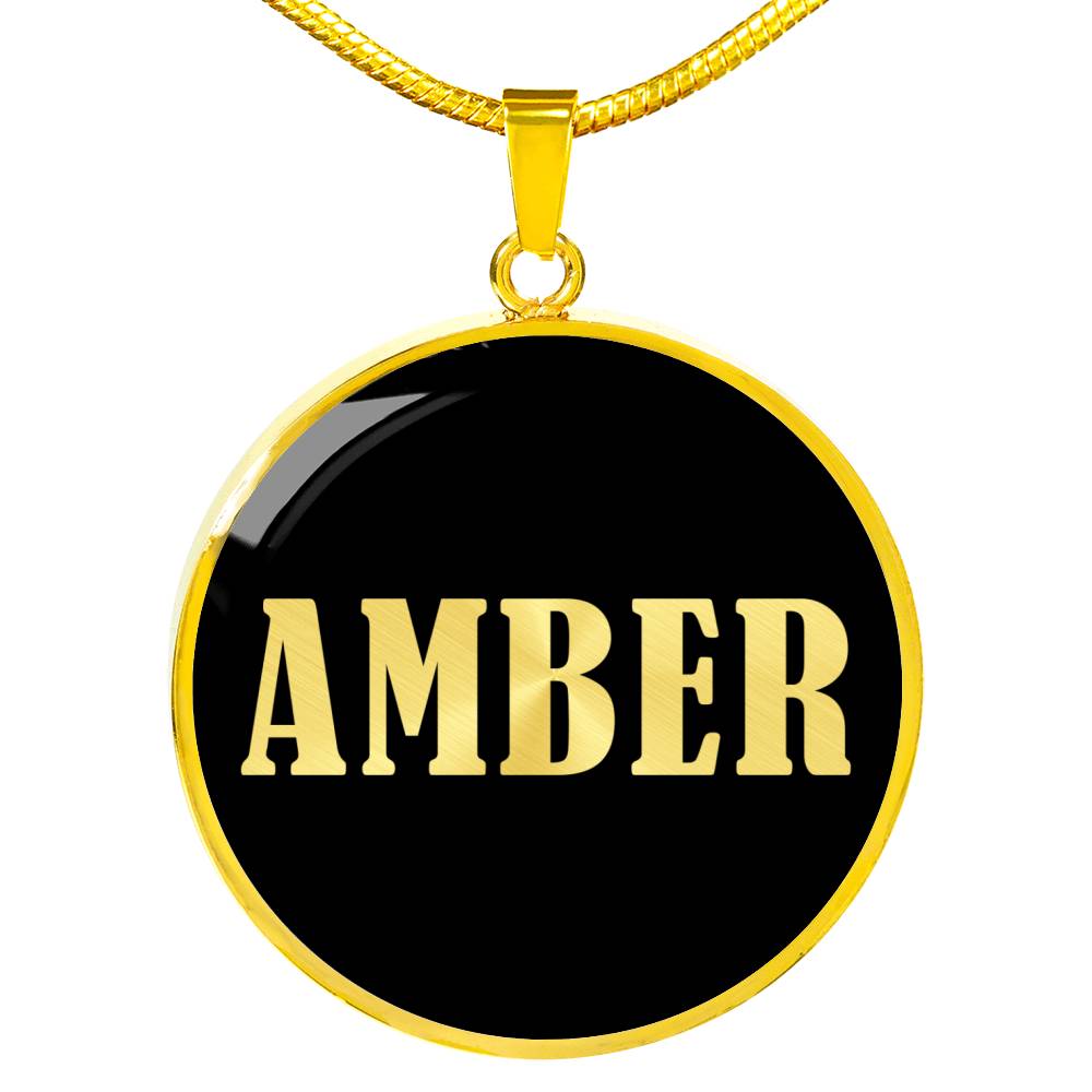 Amber v02 - 18k Gold Finished Luxury Necklace