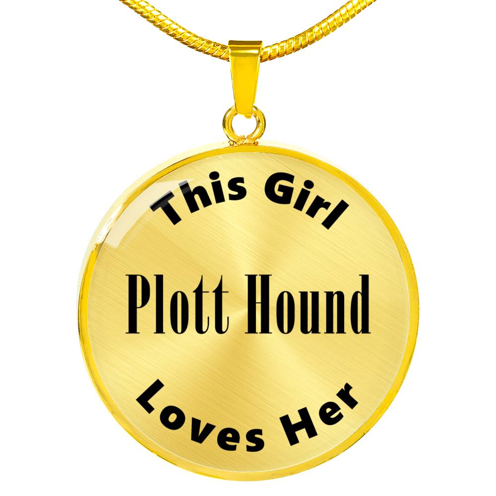 Plott Hound - 18k Gold Finished Luxury Necklace