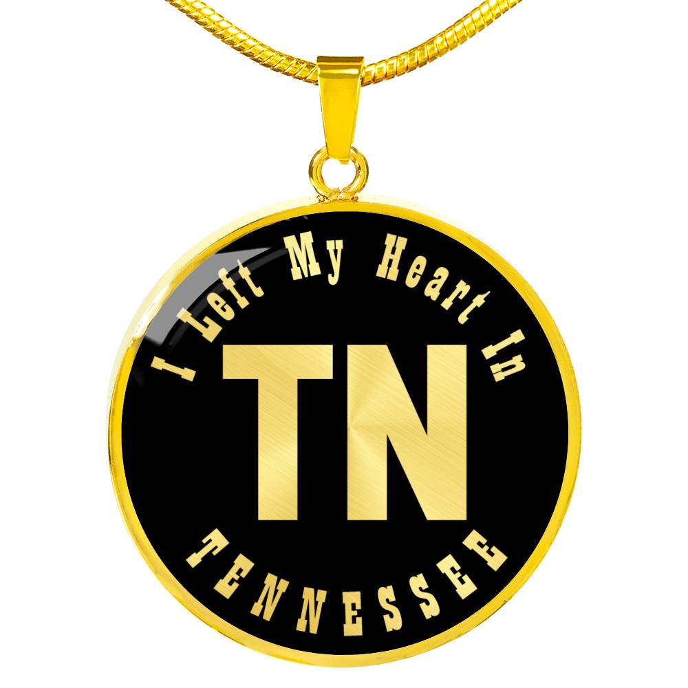 Heart In Tennessee v02 - 18k Gold Finished Luxury Necklace