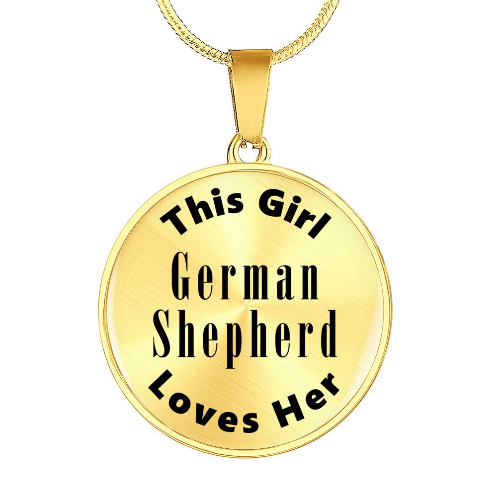 German Shepherd - 18k Gold Finished Luxury Necklace