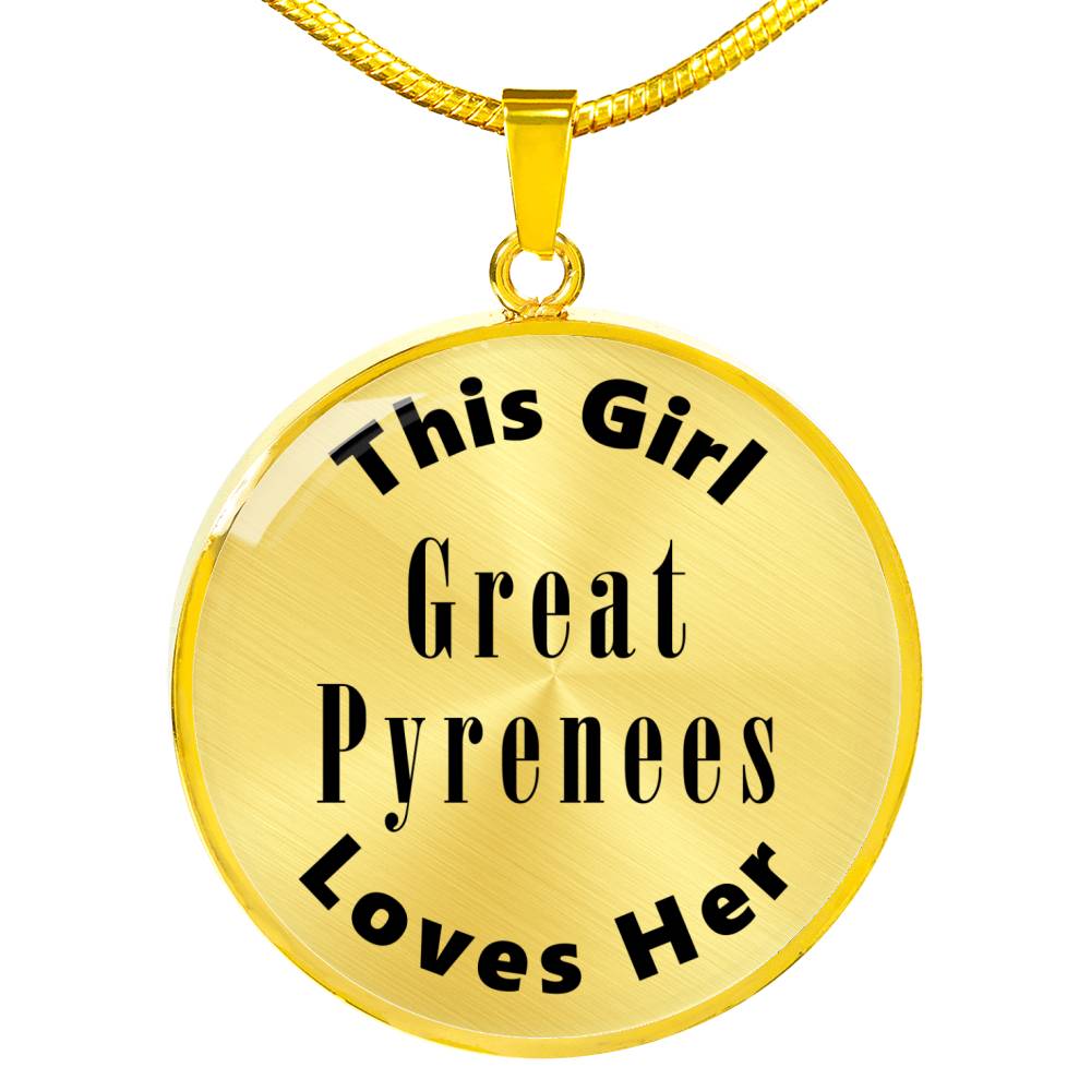 Great Pyrenees - 18k Gold Finished Luxury Necklace