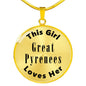 Great Pyrenees - 18k Gold Finished Luxury Necklace
