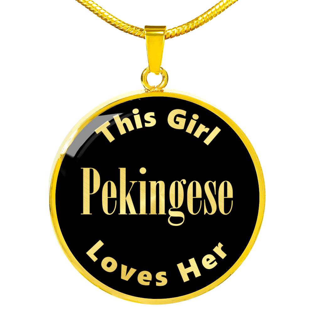 Pekingese v2 - 18k Gold Finished Luxury Necklace