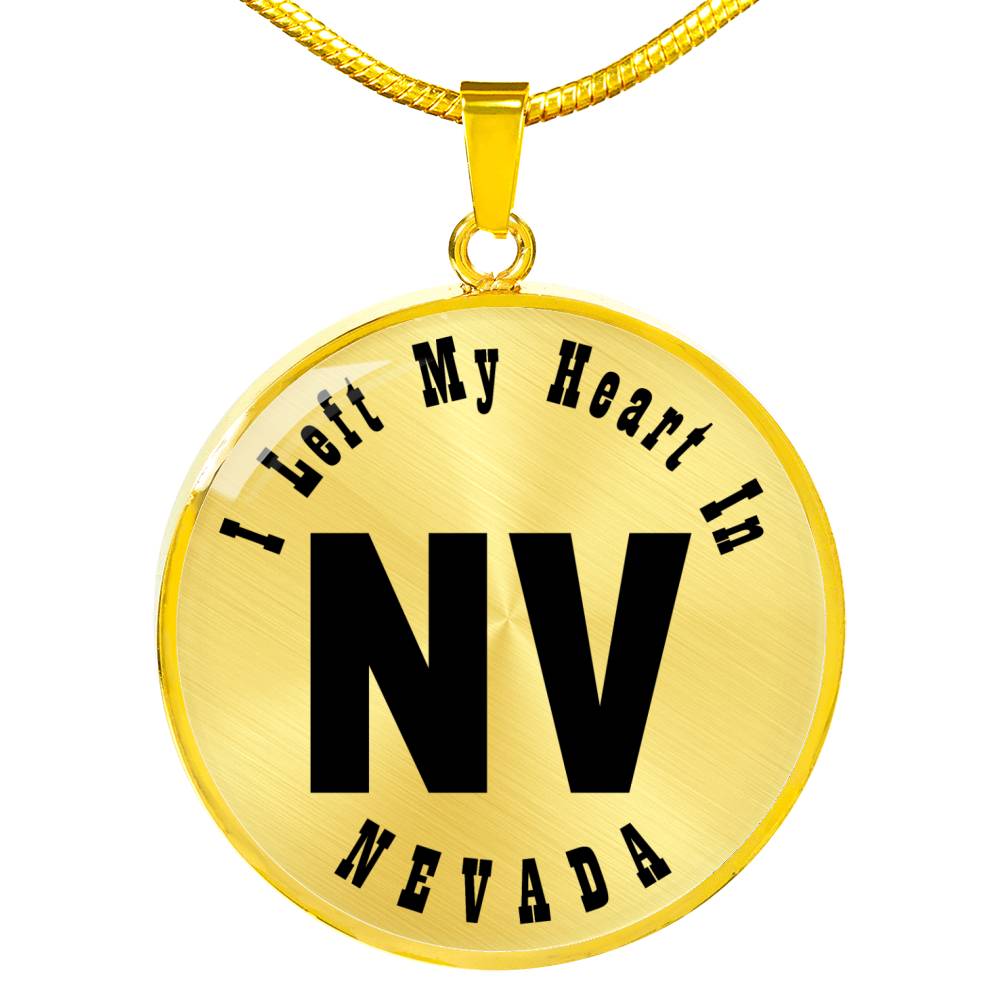 Heart In Nevada v01 - 18k Gold Finished Luxury Necklace
