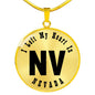 Heart In Nevada v01 - 18k Gold Finished Luxury Necklace
