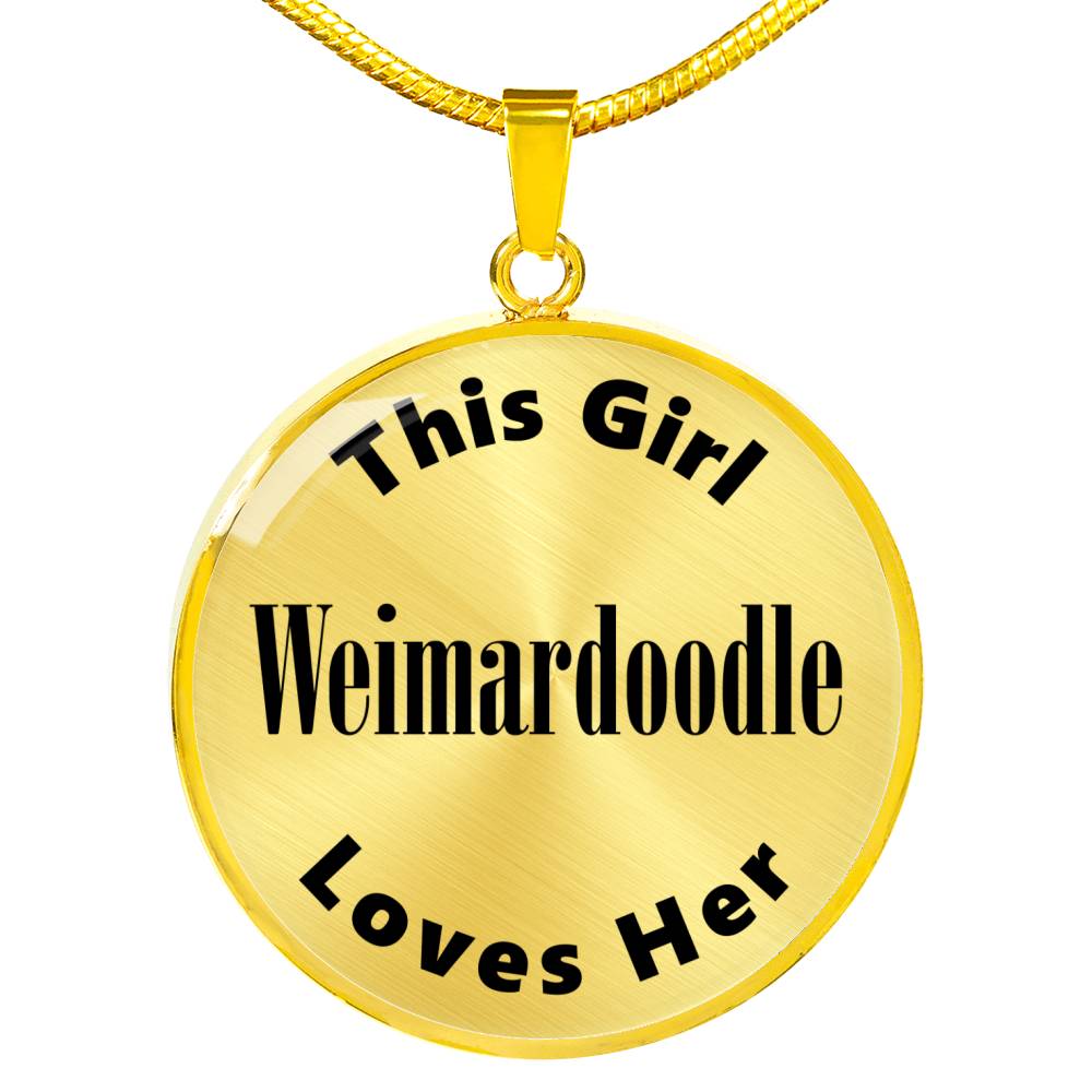 Weimardoodle - 18k Gold Finished Luxury Necklace