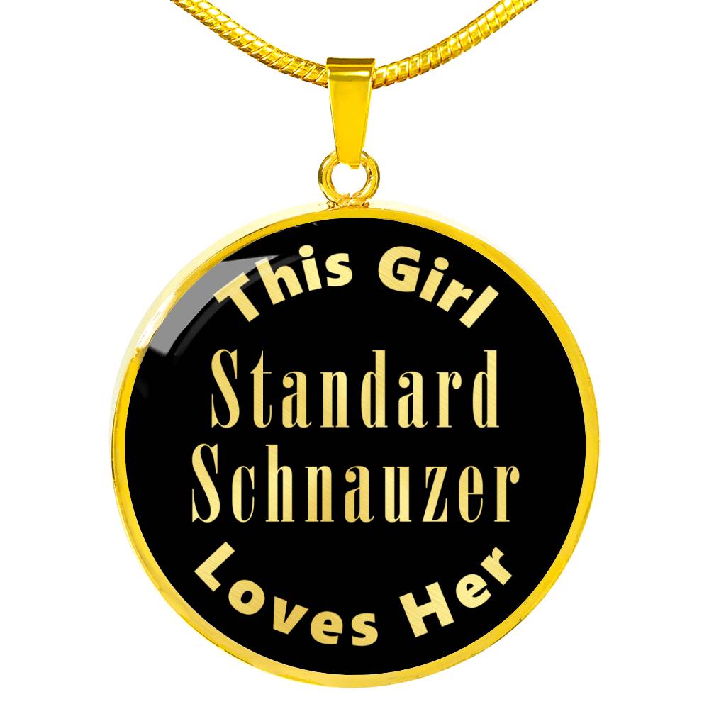 Standard Schnauzer v2 - 18k Gold Finished Luxury Necklace