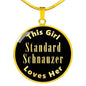 Standard Schnauzer v2 - 18k Gold Finished Luxury Necklace