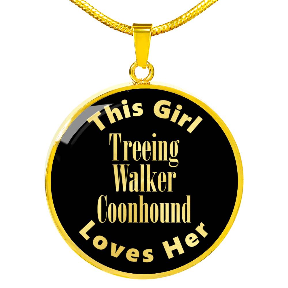 Treeing Walker Coonhound v2 - 18k Gold Finished Luxury Necklace