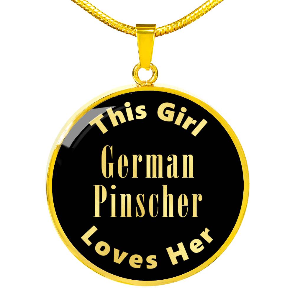 German Pinscher v2 - 18k Gold Finished Luxury Necklace
