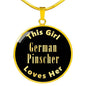 German Pinscher v2 - 18k Gold Finished Luxury Necklace