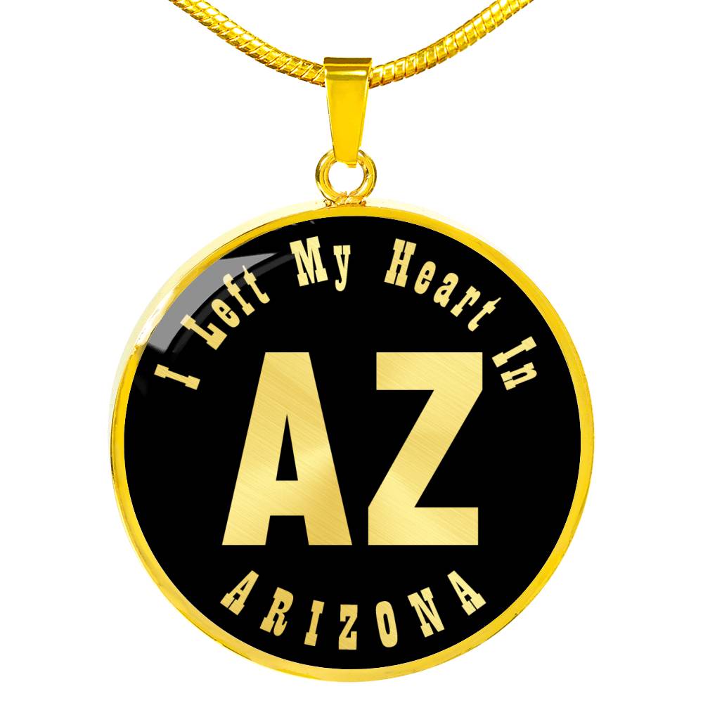 Heart In Arizona v02 - 18k Gold Finished Luxury Necklace
