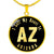 Heart In Arizona v02 - 18k Gold Finished Luxury Necklace