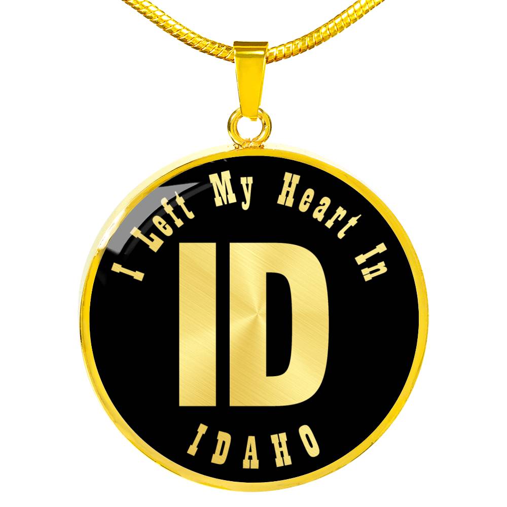 Heart In Idaho v02 - 18k Gold Finished Luxury Necklace